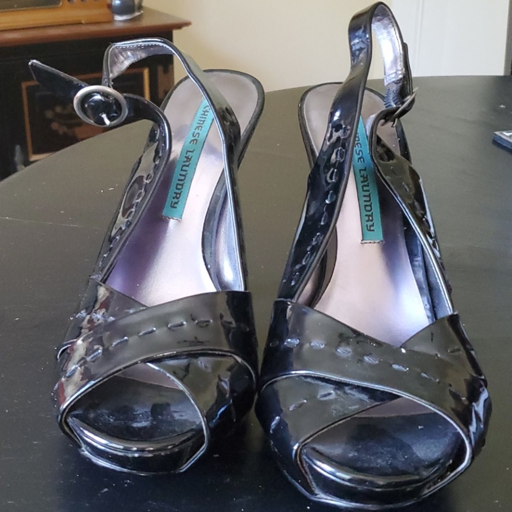 Chinese laundry black "babe" high heel sandal
